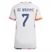 Günstige Belgien Kevin De Bruyne #7 Auswärts Fussballtrikot Damen WM 2022 Kurzarm
